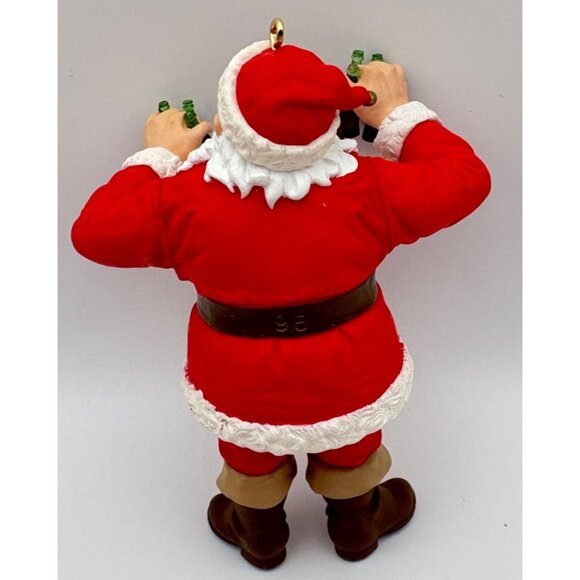 Hallmark Keepsake Coca Cola Santa Christmas Tree Ornament Refreshing Gift 1995 - Picture 2 of 7